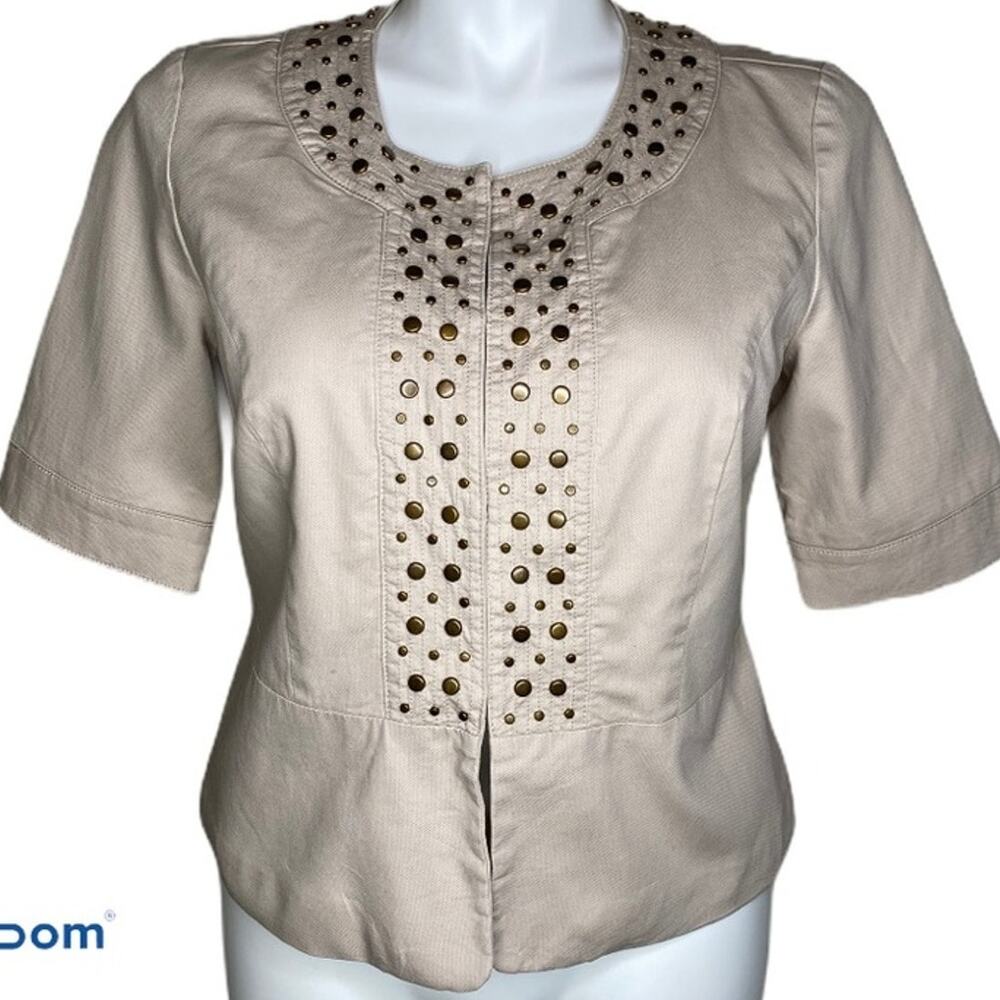 Charter Club Large Tan Jacket with studs